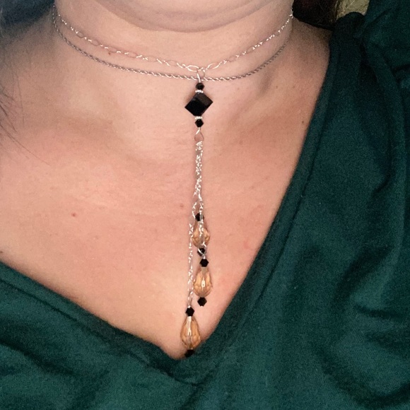 Sterling silver chain official Swarovski crystals - Picture 2 of 5